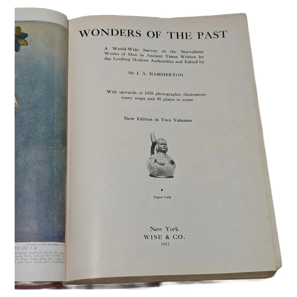 Wonders Past 1952 Sir J.A. Hammerton Wise Co Hardcover Illustrated Book edition